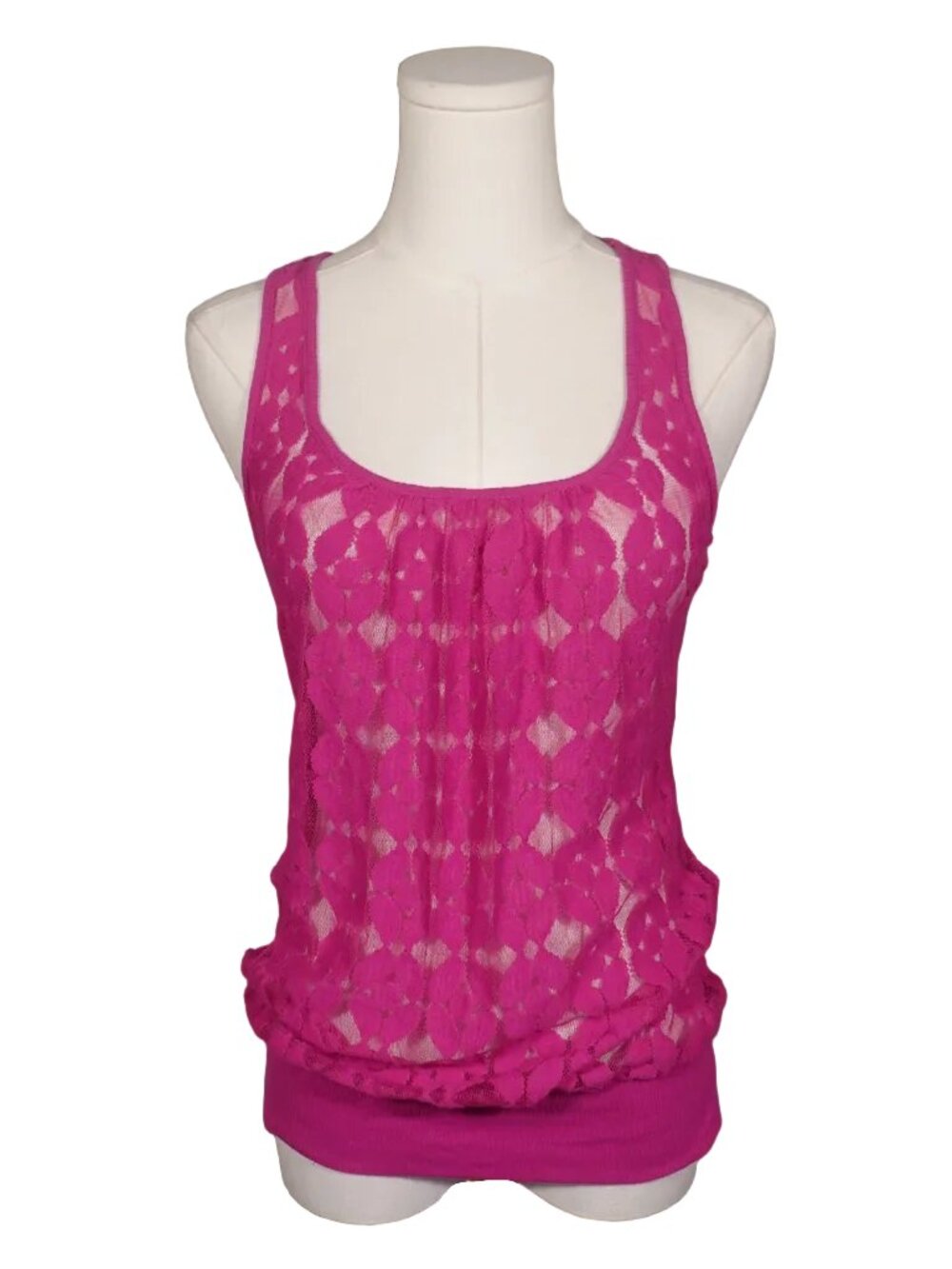 Pink Sugar Lace Tank-S